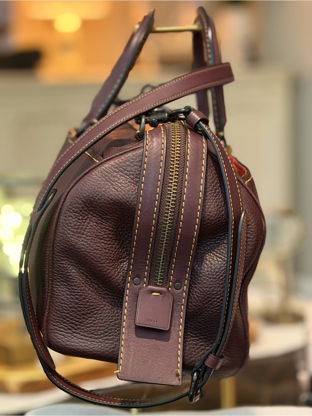 RESERVED - COACH 1941 Rogue 36 Satchel in Oxblood & Pewter w/Suede Interior HTF - Picture 8 of 17